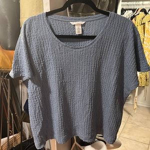 Light blue crop top style